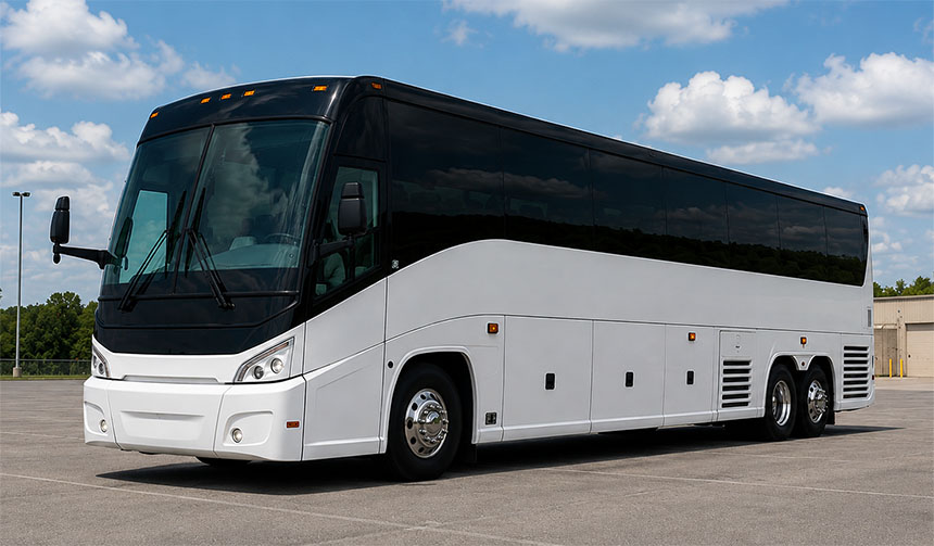 56-passenger charter bus in Los Angeles, CA